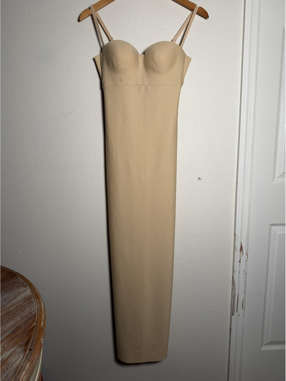 SKIMS Nude Sculpting Shapewear Long Slip Maxi Dress Built In Bra Size S